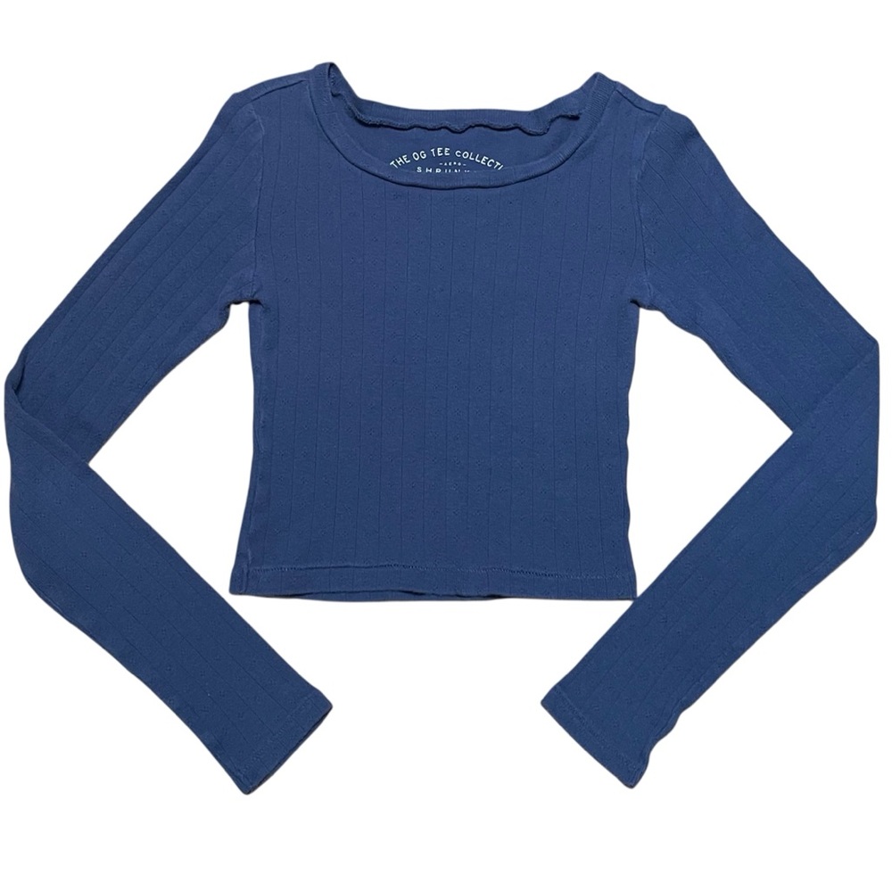 💖 5 for $25 💖 Aeropostale OG Tee Collection Shrunken Long Sleeve Tee - Blue XS